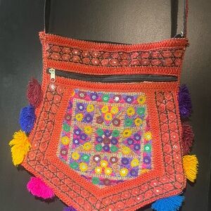 Colorful BOHO Handmade Embroidered Women's Bag From Pakistan